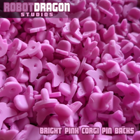 Bright Pink Corgi Pin Back