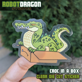 Croc in a Box Sticker