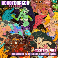 Mystery Pack: Mermaid & Puffer Pin Set