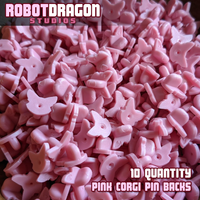 Pink Corgi Pin Back