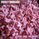 Pink Corgi Pin Back